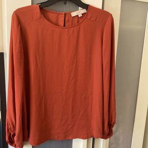 Orange Long Sleeve Top